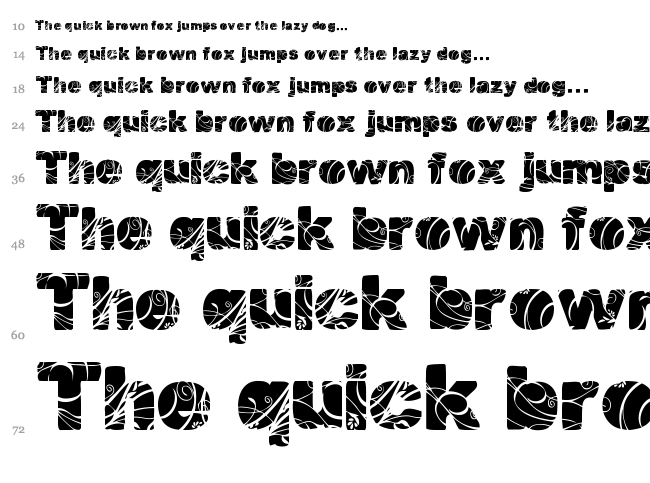 Forced Flowers font waterfall